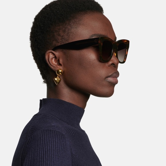 Celine 4004IN 5056K Sunglasses in Shiny Flamed Havana - Picture 2 of 7